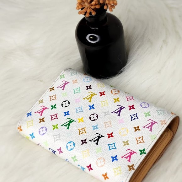 CA1078- Louis Vuitton Multicolore Portefeuille Alexandra Trifold Wallet - Picture 4 of 13